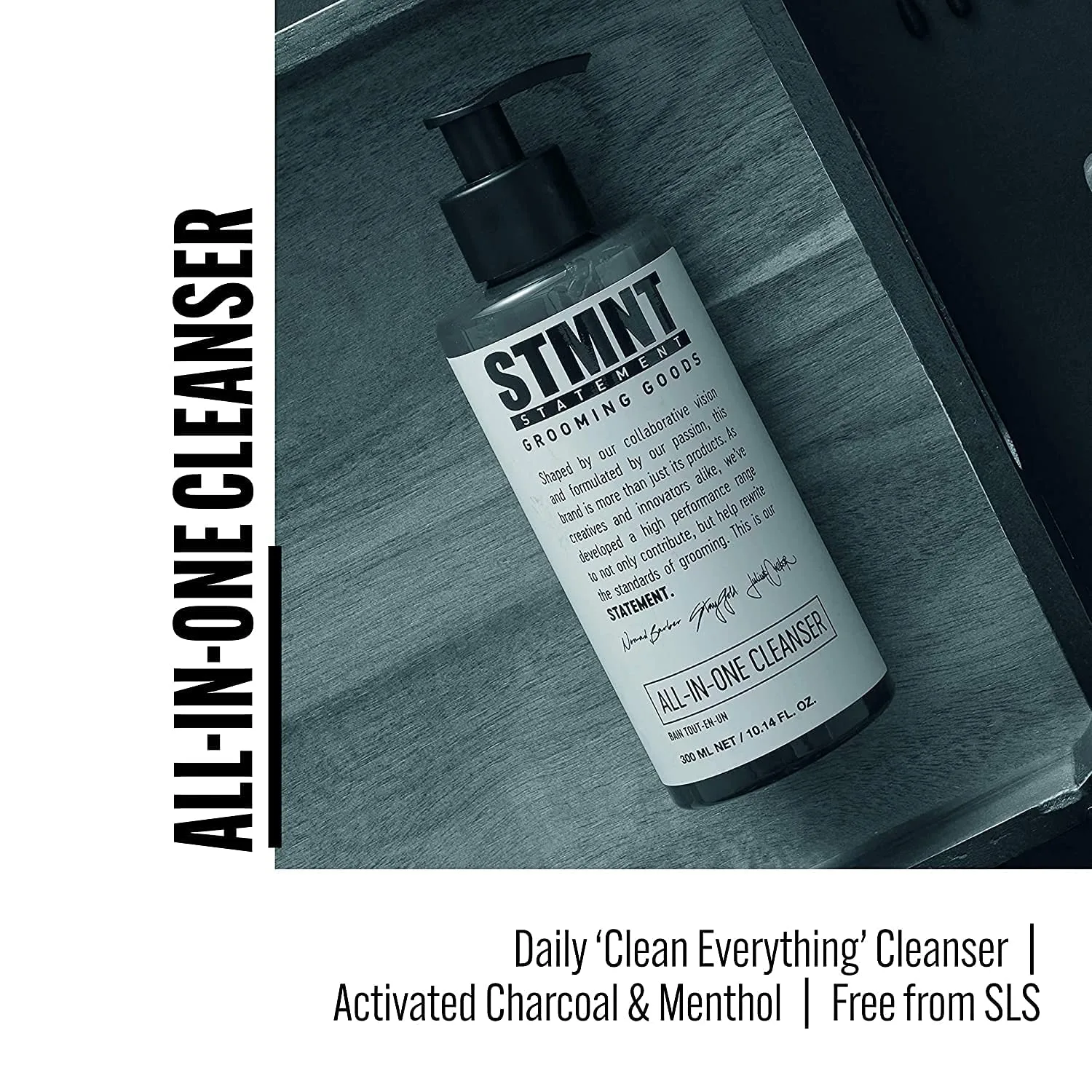 STMNT Grooming Goods Универсальное средство для ежедневного умывания | Без сульфатов SLS/SLES | Формула с усиленным уходом, активированным углем и ментолом — фото 3