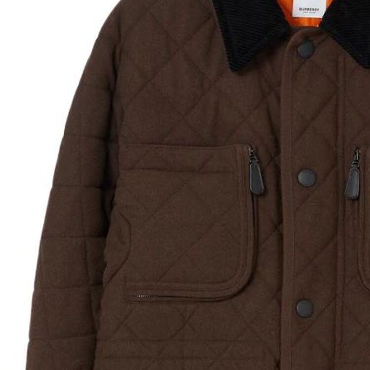 Куртка мужская стеганая Burberry, темно-коричневый, коричневый — фото 4