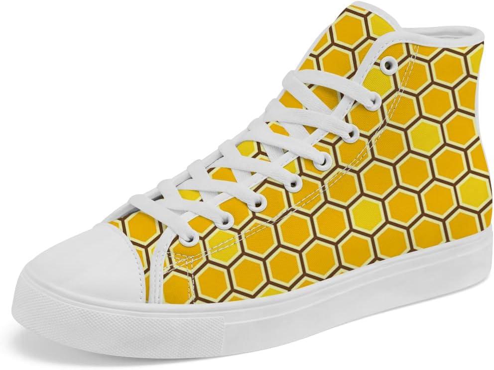 

Кеды Chebing высокие на шнуровке из холщовой ткани, стиль Honeycomb, повседневные кроссовки для мужчин и женщин, золотой