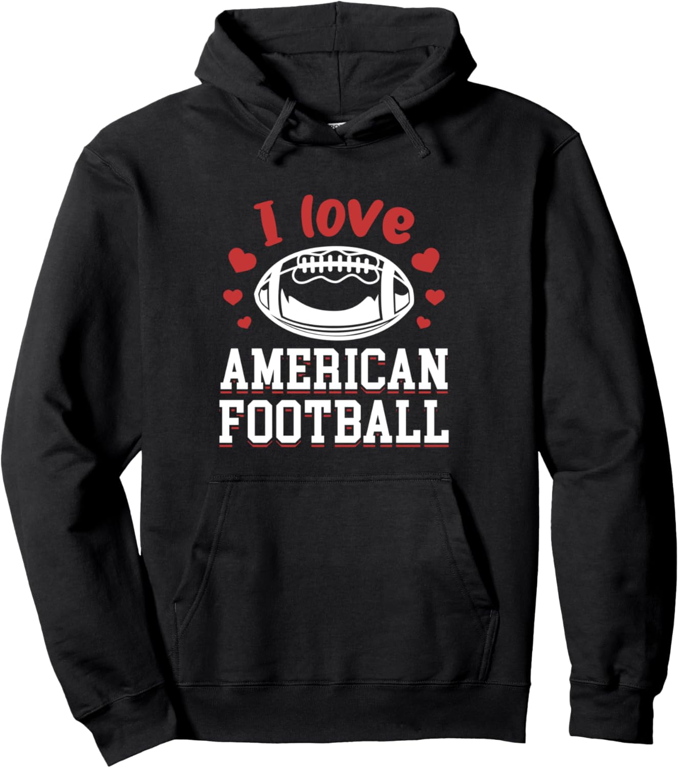 

Худи с надписью «Американский футболист - я люблю американский футбол» American Football Player American Football Lover, черный