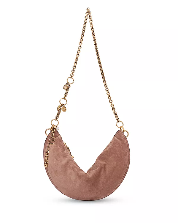 

Сумка Icons из замши в форме полумесяца Chloé, розовый