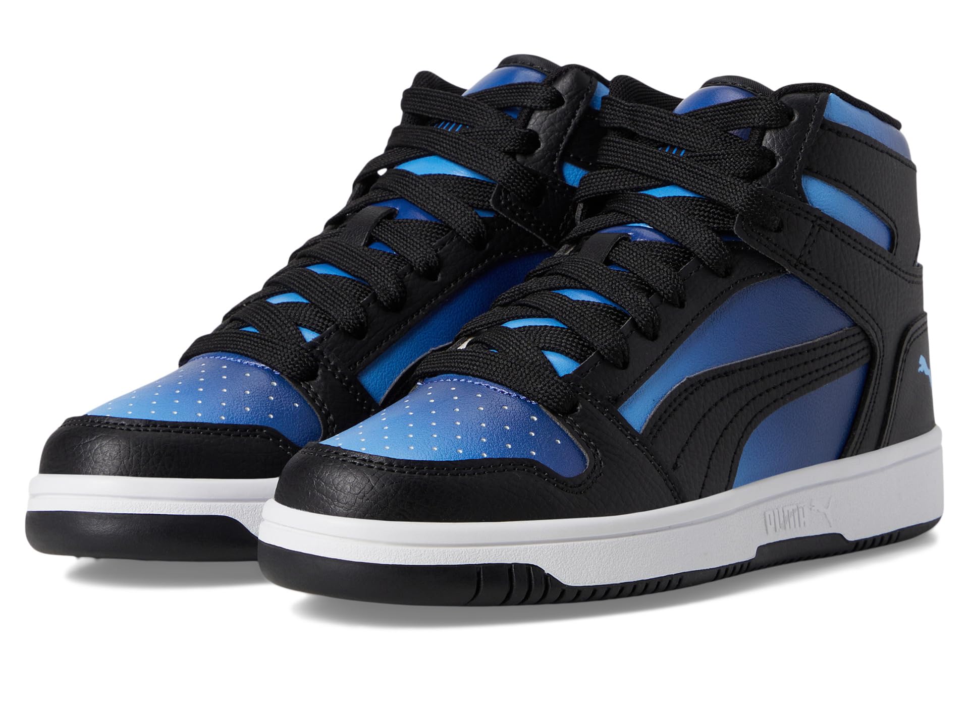 

Кроссовки PUMA Kids Rebound Layup Mid, цвет Blazing Blue/Puma Black/Team Light Blue