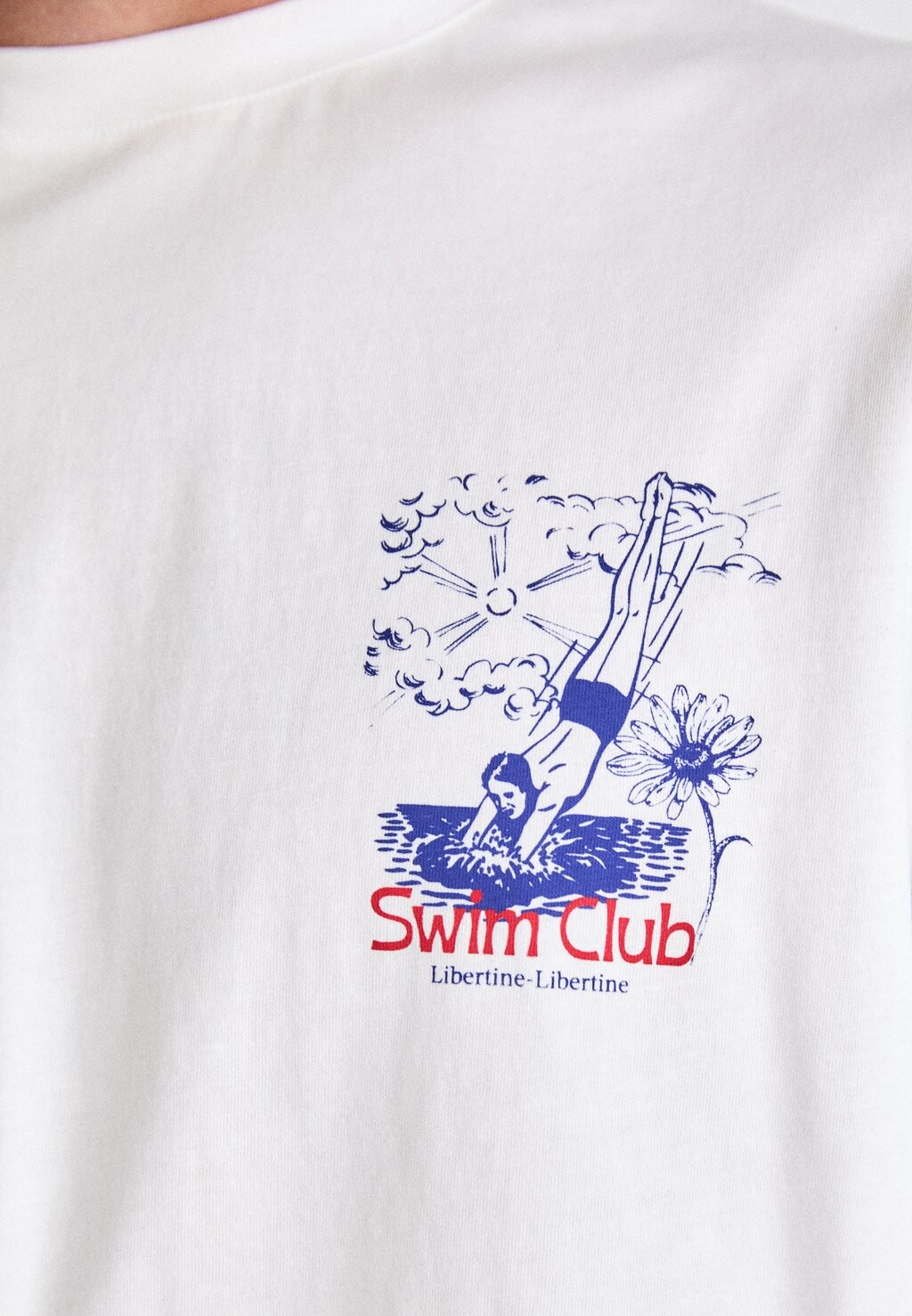 

Футболка с набивным рисунком Beat Swim Club Splash Unisex Libertine-Libertine, белая