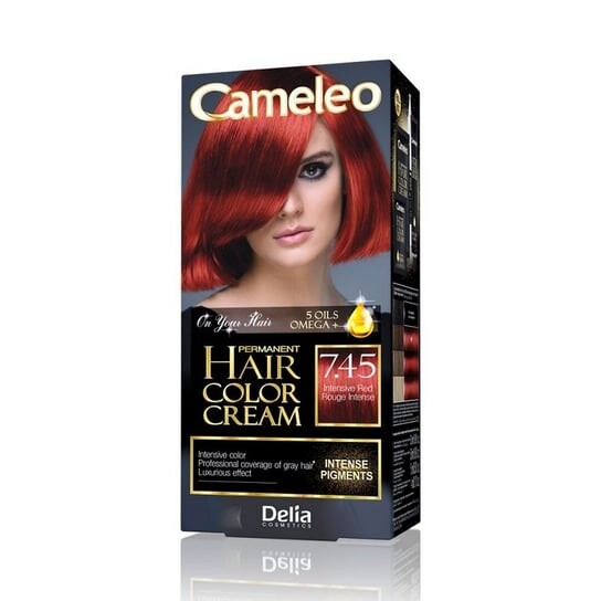 

Крем-краска для волос Cameleo, краска для волос 7.45 Интенсивный Красный Delia Cosmetics