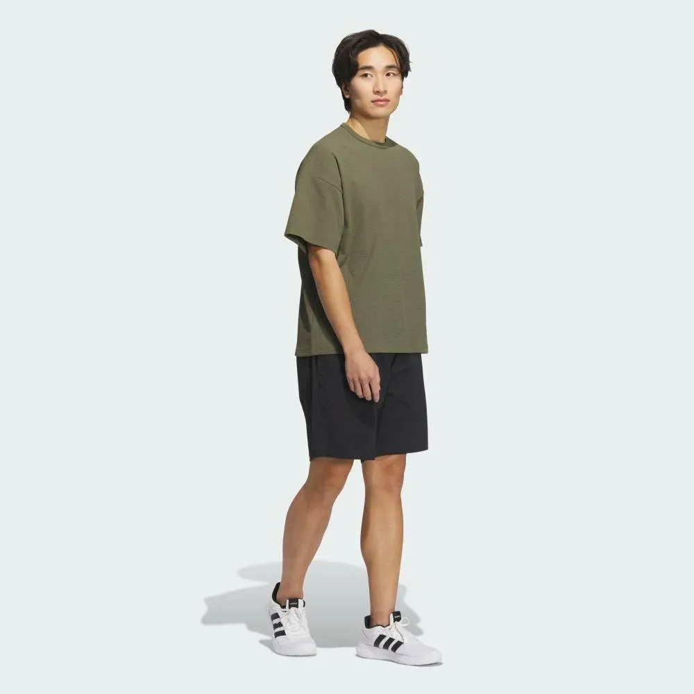 Футболка Adidas с коротким рукавом свободного кроя из вафельной ткани, цвет Green — фото 2