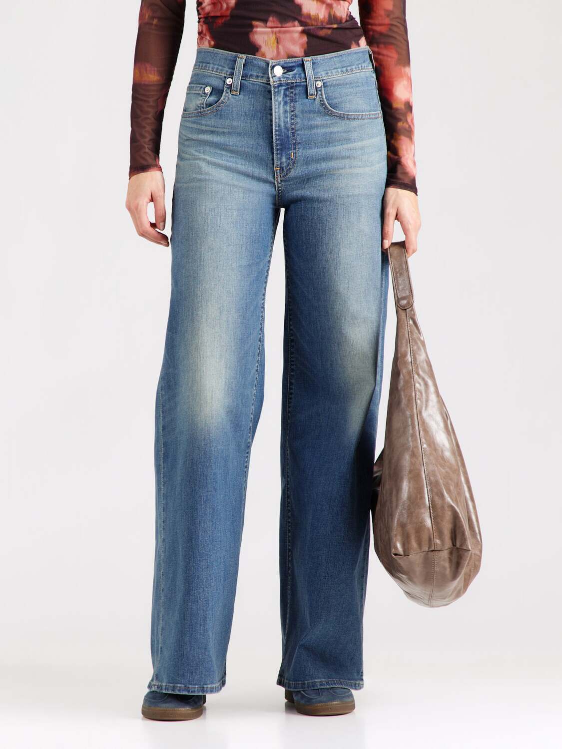 LEVI'S  Джинсы свободного кроя '728 High Rise Wide Leg Jeans' в синем дениме — фото 3
