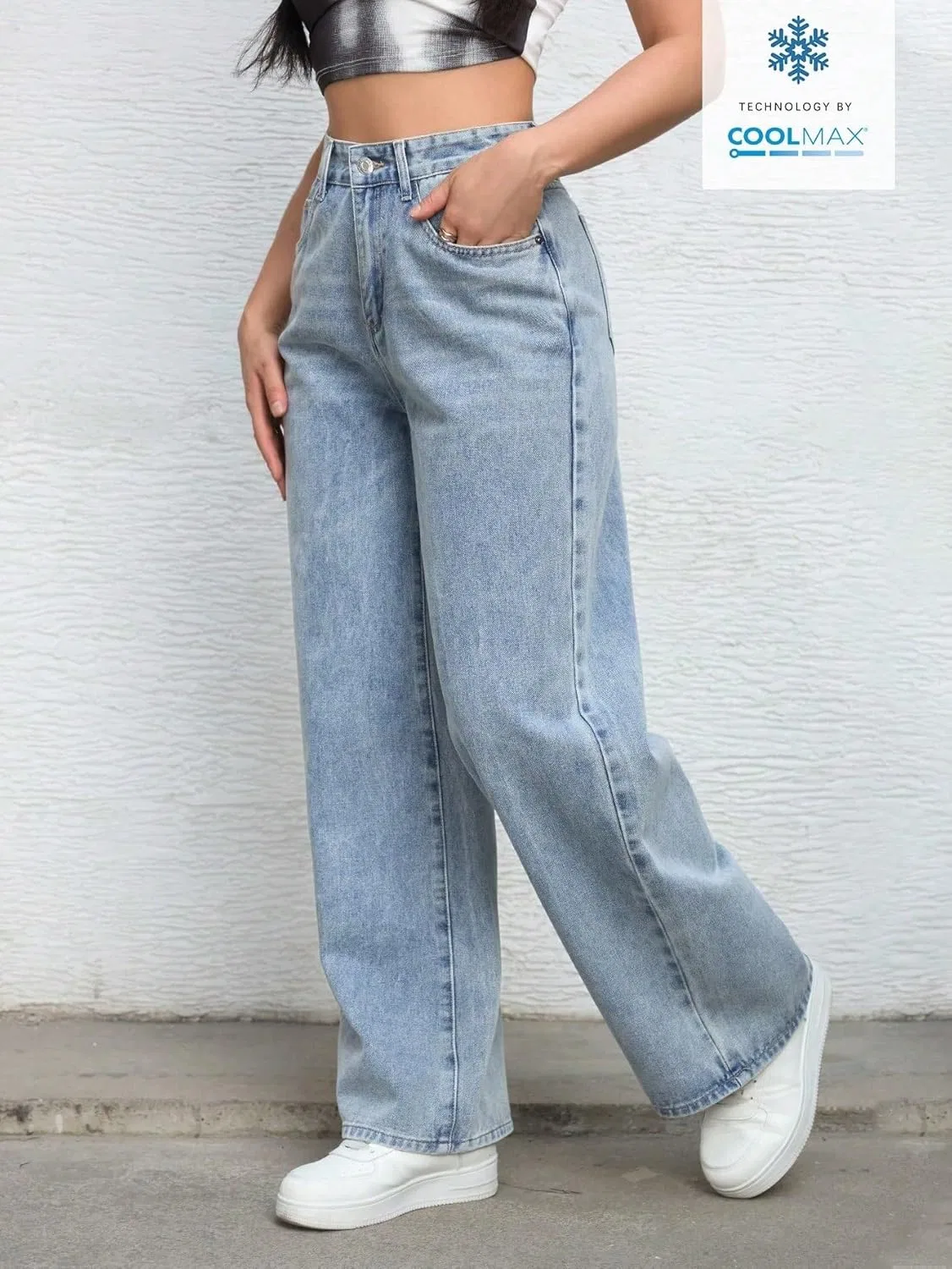 Джинсы свободные, Baggy Jeans, Light Wash — фото 4