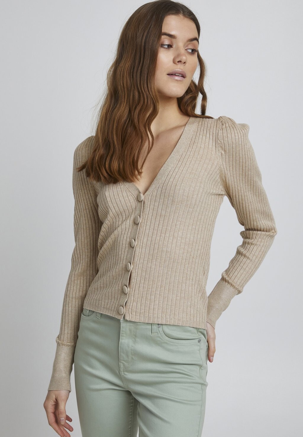 

Кардиган b.young BYPIMBA RIB CARDIGAN, цвет cement melange