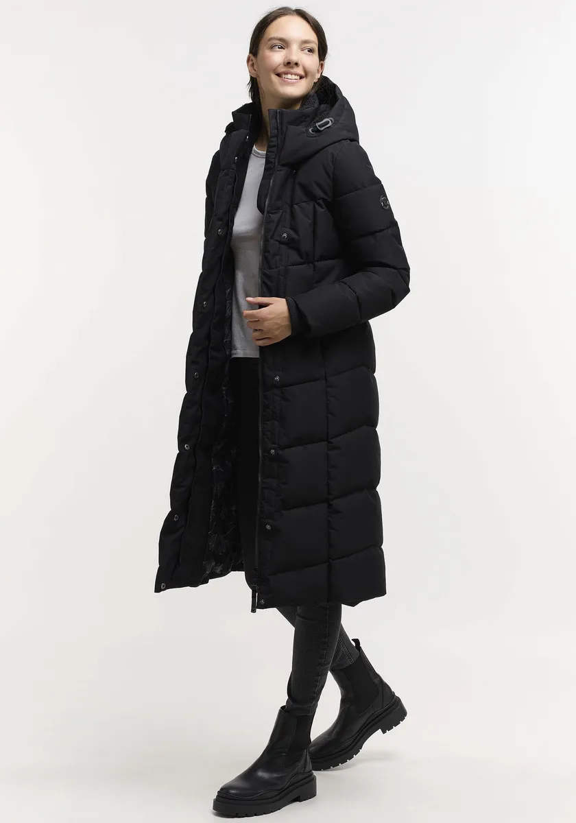 

Стеганая куртка в стиле Ragwear "PAVLA LONG", с капюшоном, черный