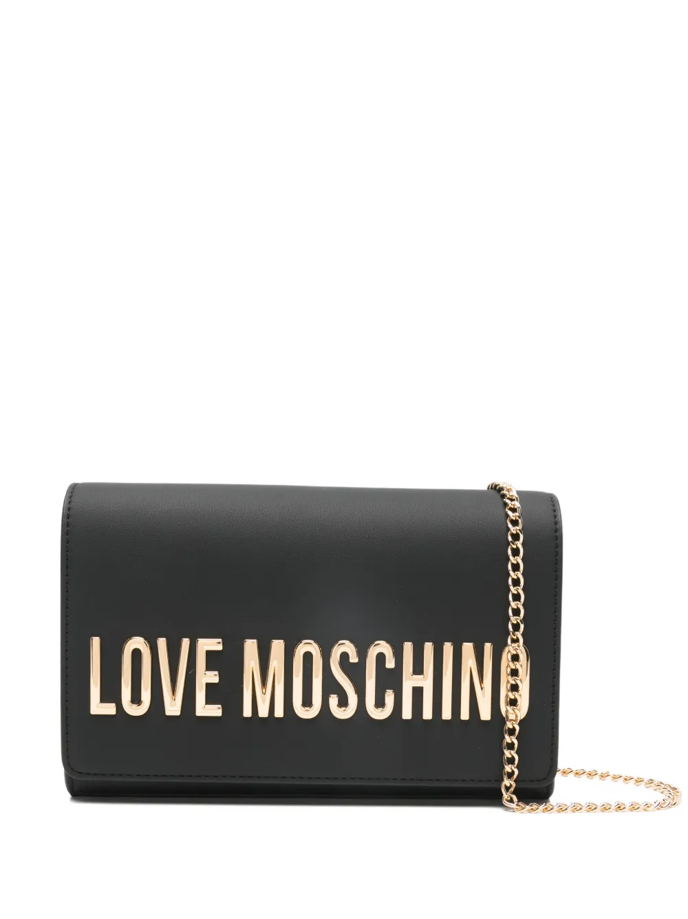 

Сумка через плечо с цепочкой и логотипом Love Moschino, черный