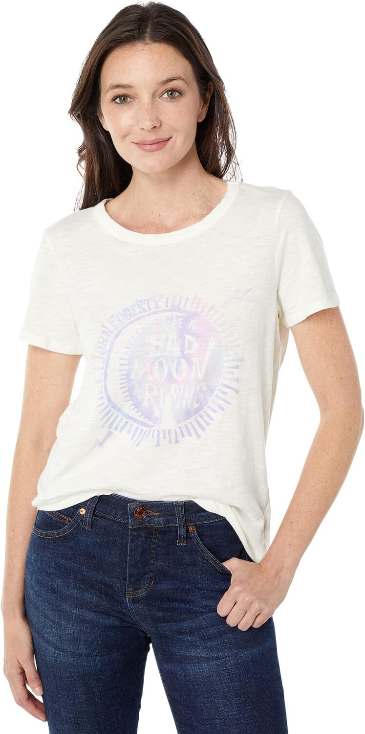 

Футболка Lucky Brand Bad Moon Rising Classic Graphic Crew, цвет Marshmallow