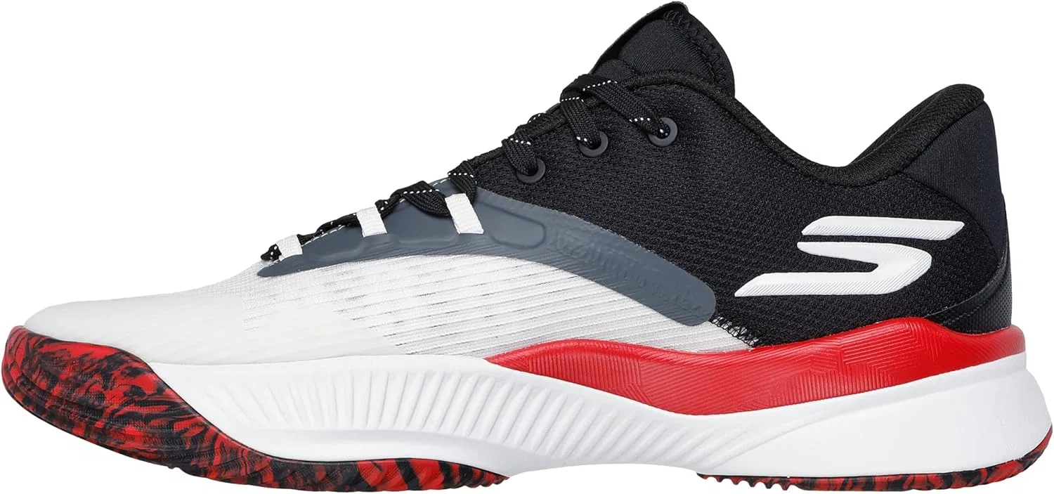 Мужские баскетбольные кроссовки Skechers Skx Nexus, White Black Red — фото 2