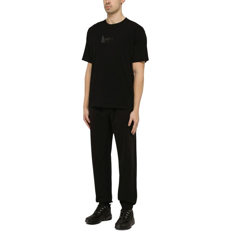 Футболка Stone Island Logo-print мужская, черный — фото 3