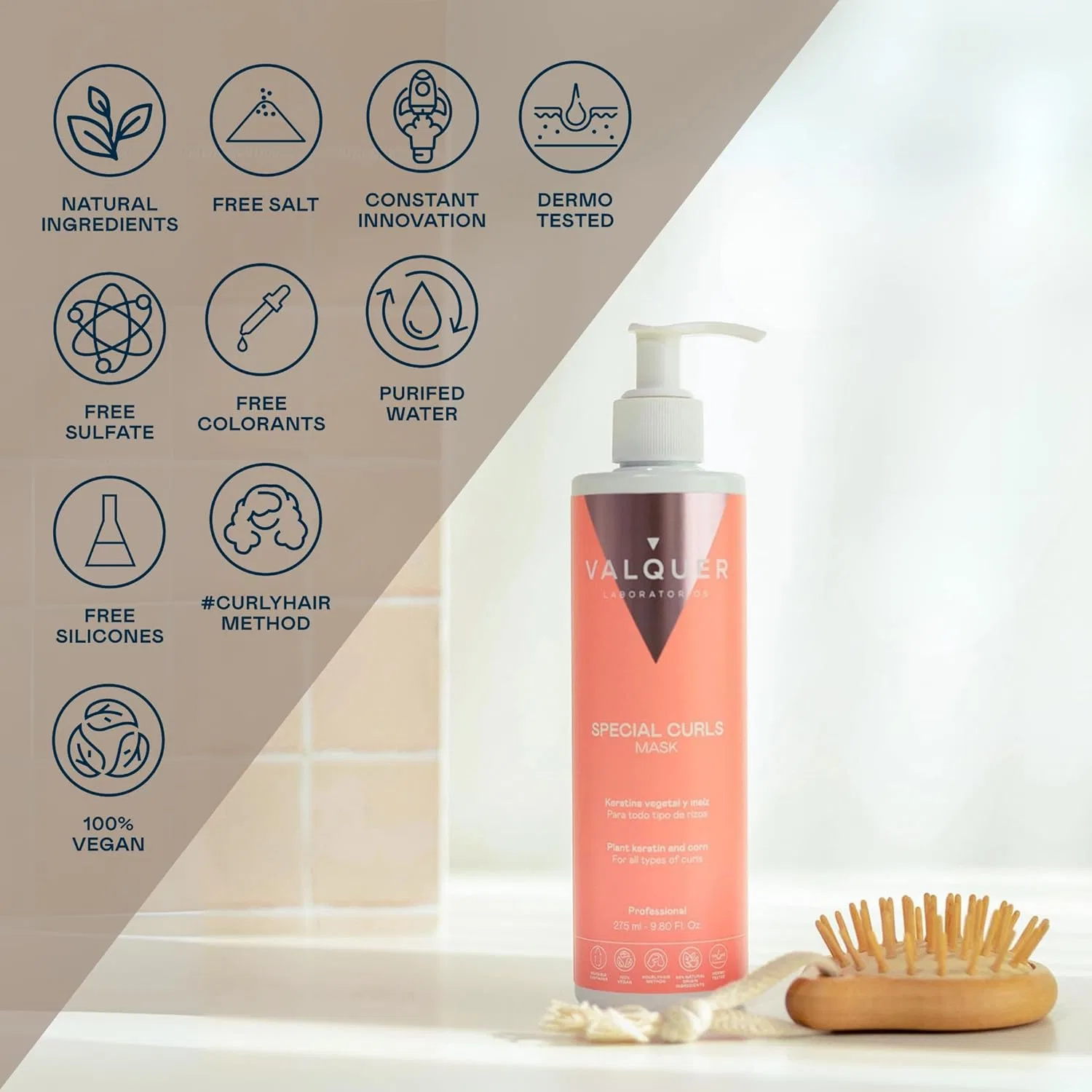 Маска для вьющихся волос «Curly Hair Mask» от Valquer Profesional Valquer Laboratorios — фото 2