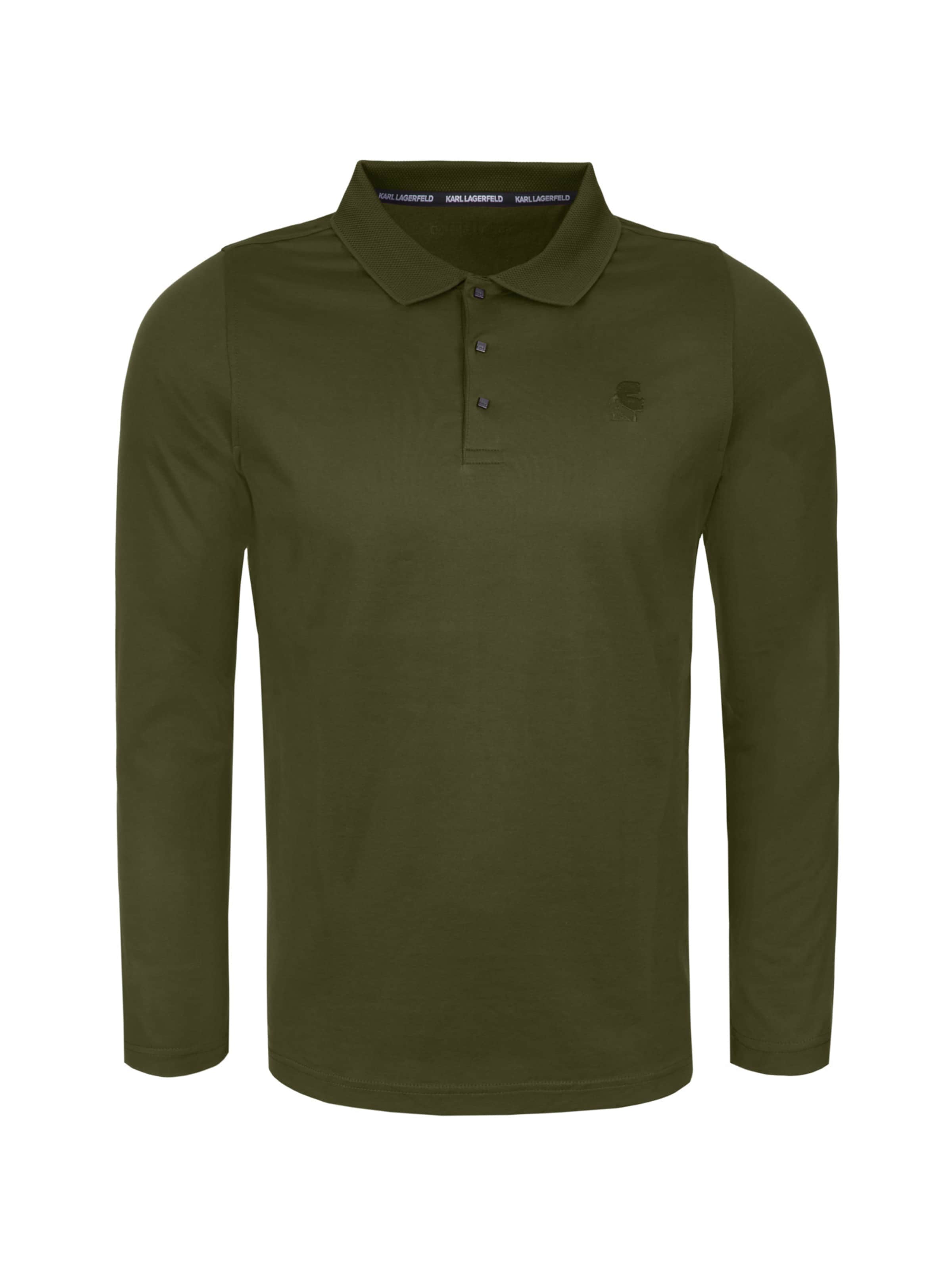 

Karl Lagerfeld Лонгслив в темно-зеленом цвете