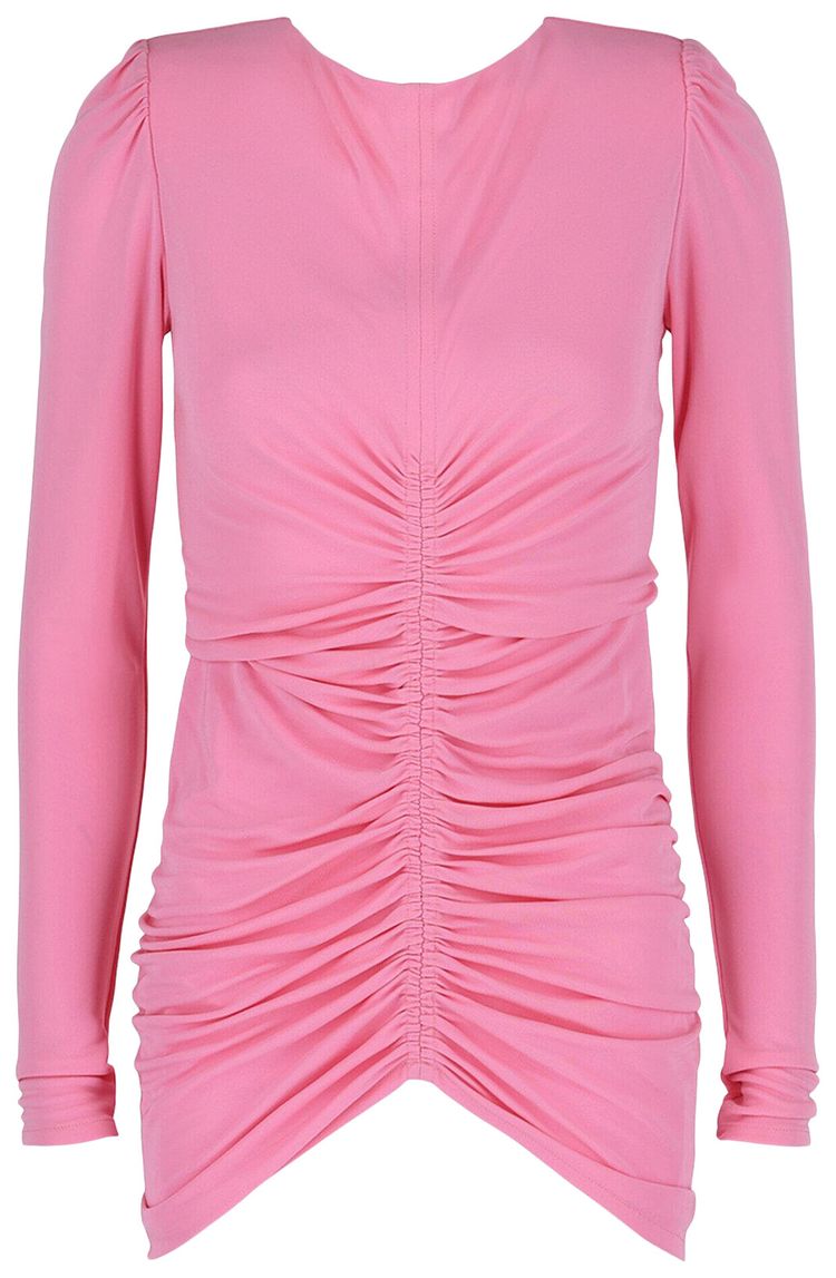 

Длинный топ Givenchy с присборенными рукавами, розовый