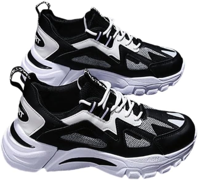 

Мужские дышащие кроссовки из сетки в уличном стиле - удобные для бега, скалолазания и походов с легкой поддержкой Clolinde, черный