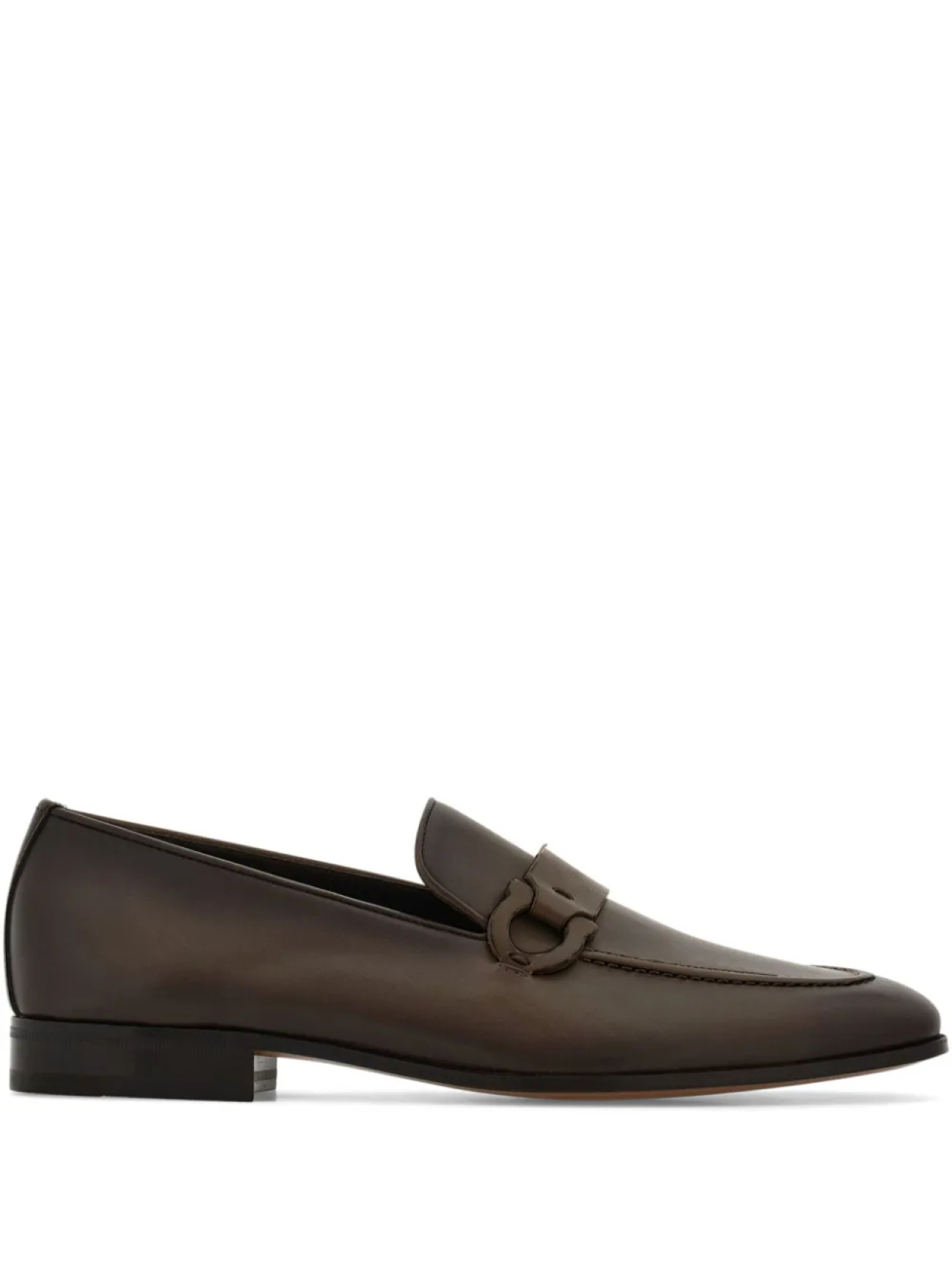 

Лоферы с декором Gancini Ferragamo, коричневый