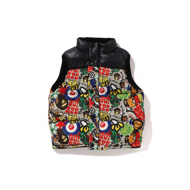 Пуховик FW25 для детей от 3 до 7 лет A BATHING APE, зеленый — фото 3