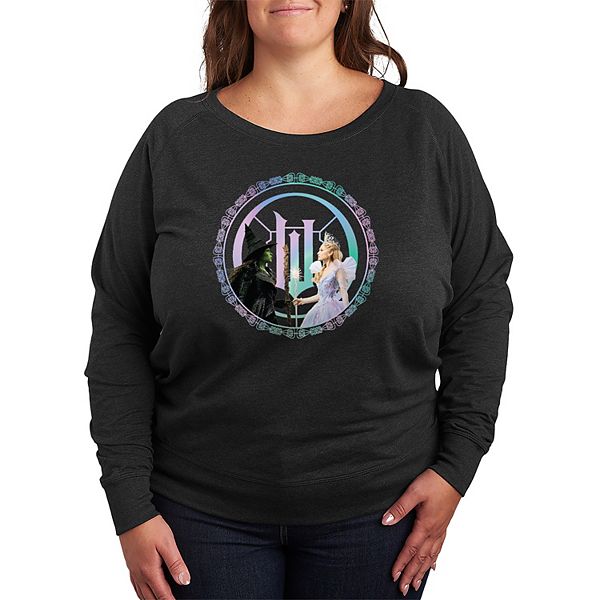 

Футболка с длинным рукавом French Terry Plus Size Wicked For Good Because I Knew You Licensed Character, Heather Charcoal, Черный, Футболка с длинным рукавом French Terry Plus Size Wicked For Good Because I Knew You Licensed Character, Heather Charcoal