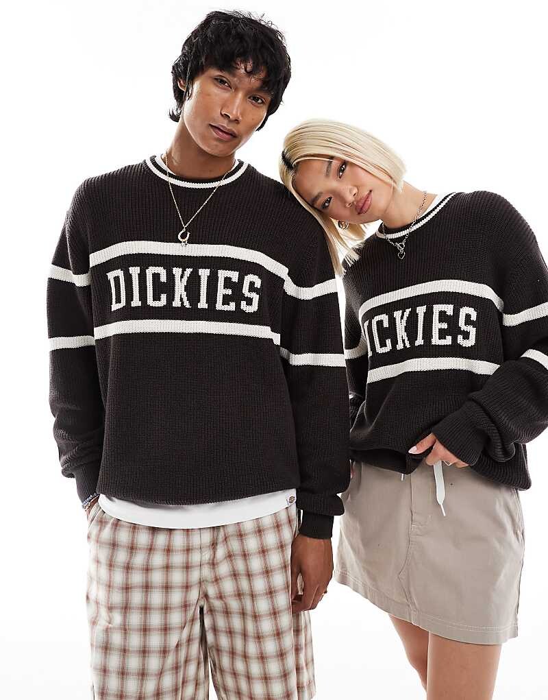 

Dickies — Melvern — темно-коричневый вязаный свитер с кремово-белыми деталями — эксклюзивно на ASOS