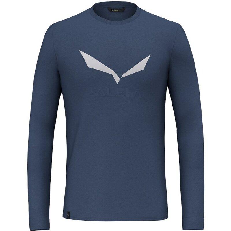 

Футболка с логотипом solidlogo dry ml/s Salewa, цвет dark denim