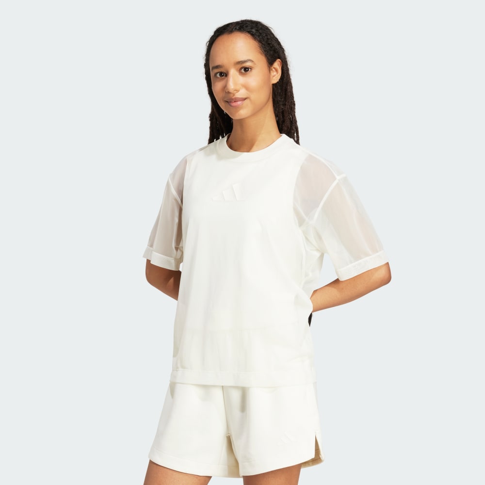 

Футболка Adidas Soft Lux Mesh Tee, цвет Off White