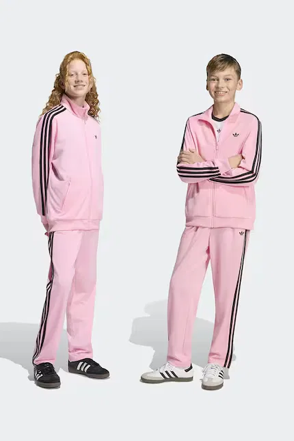 Спортивные штаны детские флисовые Adidas Originals, розовый