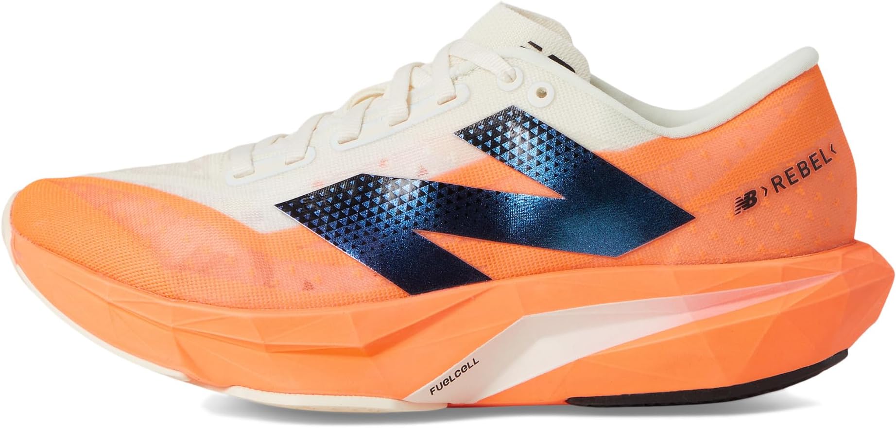 Кроссовки New Balance FuelCell Rebel v4, цвет Hot Mango/Angora/Black — фото 4