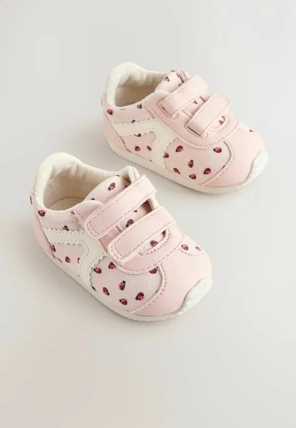 Кроссовки Next, Regular fit baby touch fastening trainers, розовый божья коровка — фото 2