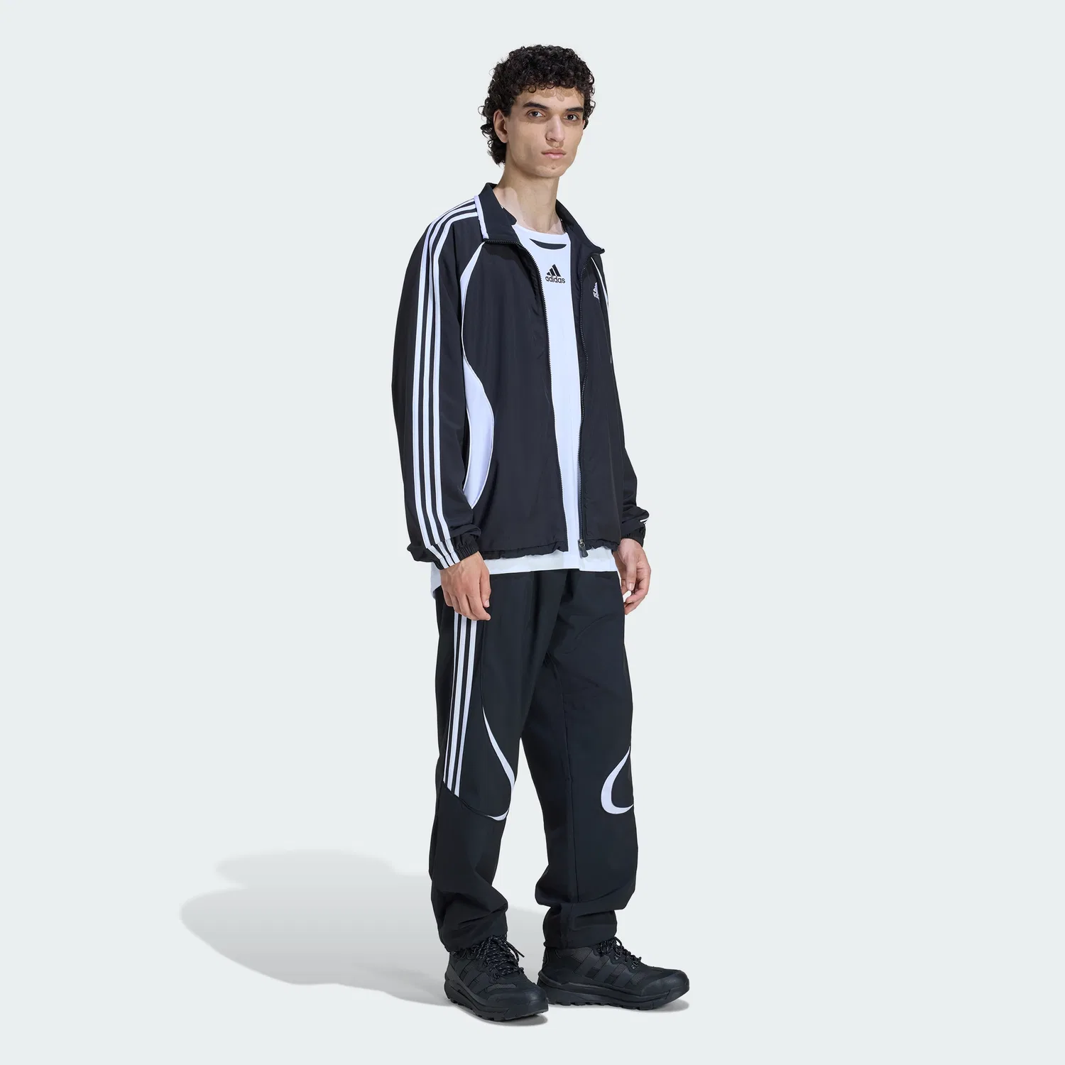 Мужская чёрная олимпийка Teamgeist Adicolor от Adidas — фото 3