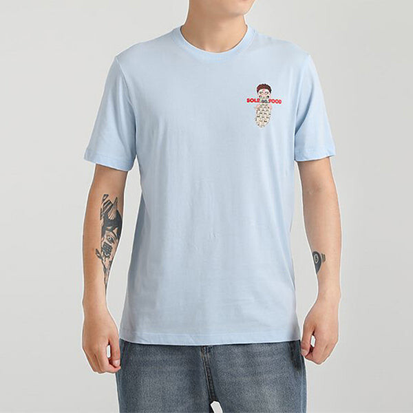 Футболка sportswearsole food pattern printing blue sky blue Nike, голубой — фото 3