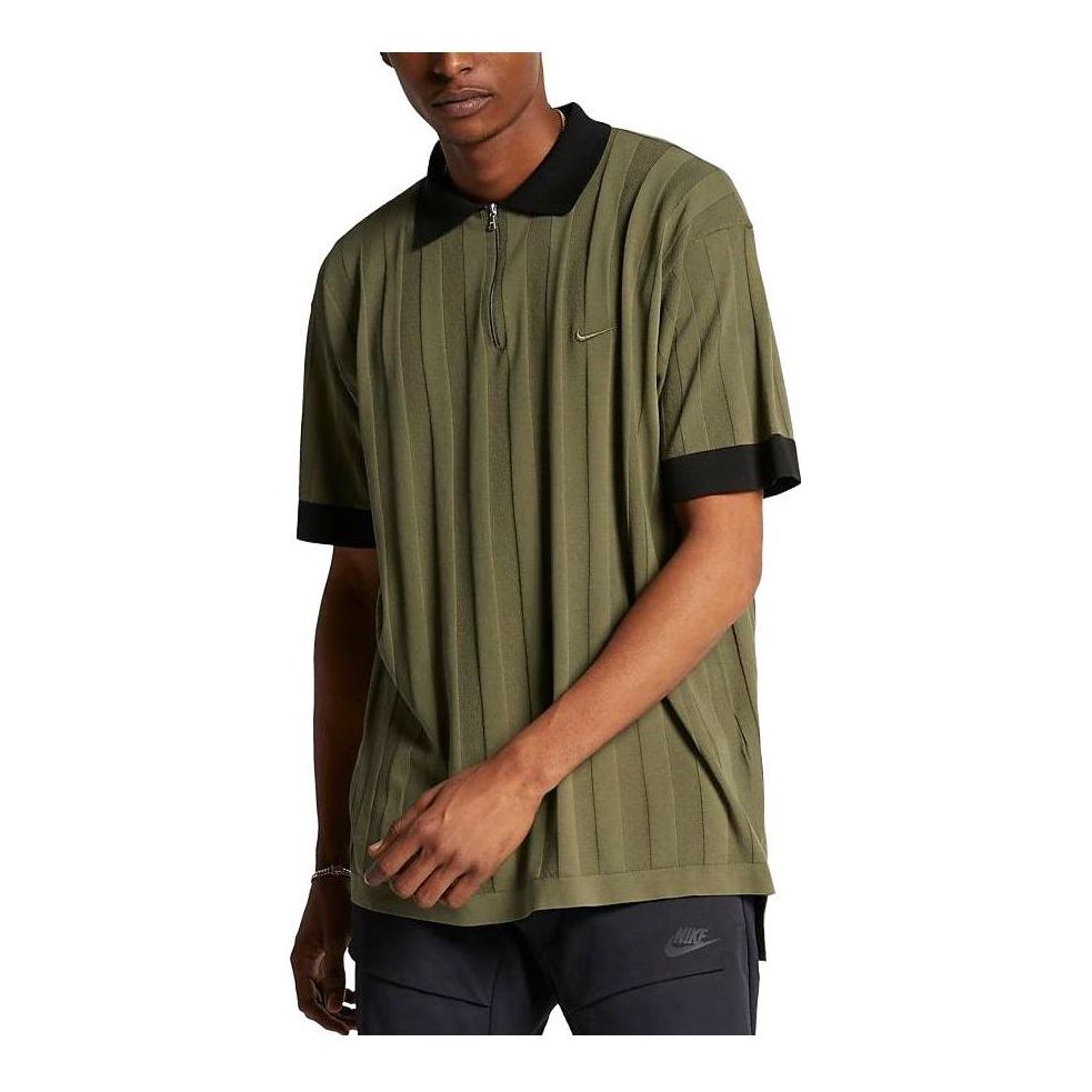 

Спортивный топ NikeLab Made In Italy Knit Polo Medium olive BV0974-222, зеленый