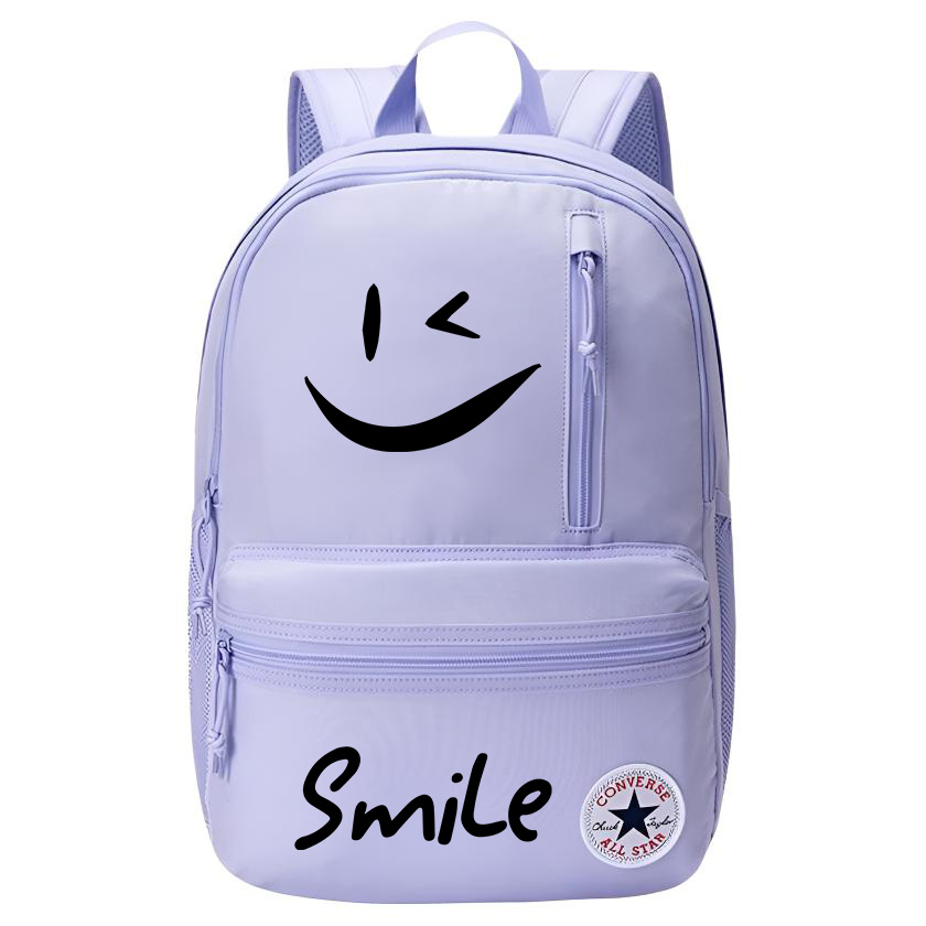

Полиэстеровый рюкзак с термопереносом унисекс фиолетовый камень фотения панда Converse, Smile