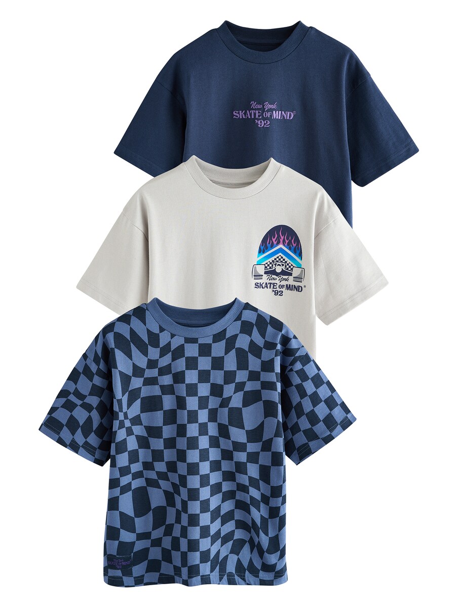 

Рубашка Next, цвет Navy/Night blue/Light grey