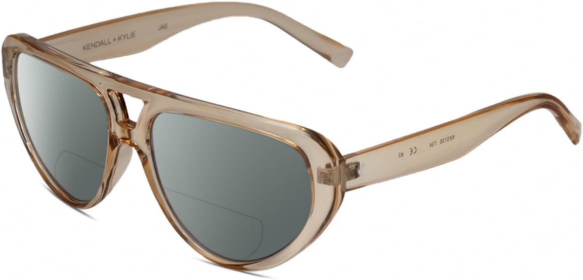 

Солнцезащитные очки для чтения Calabria K+K JAE Oval Polarized BiFocal Reading Sunglasses Golden Wheat Beige Crystal Women Trendy Sunnies Sun Glass Readers, Golden Wheat Beige Crystal/Smoke Grey Lens