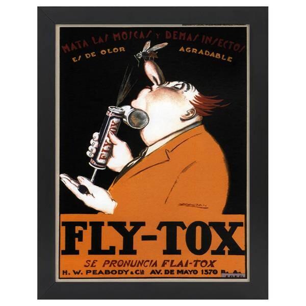 

Рамка для фотографий LegendArte Poster Insetticida Fly Tox, черный