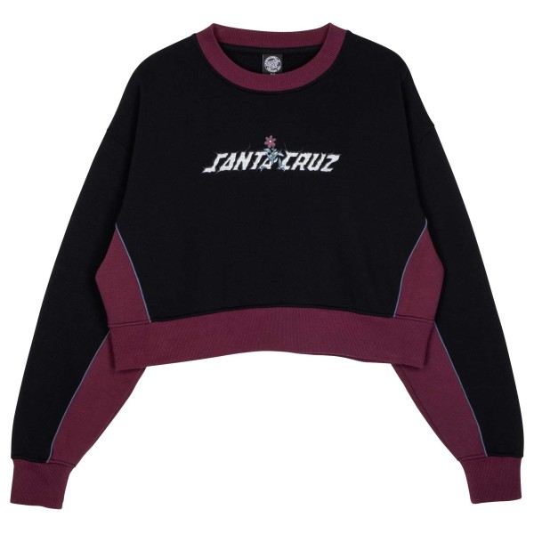 

Женский свитер в полоску с цветочным принтом Santa Cruz, черный