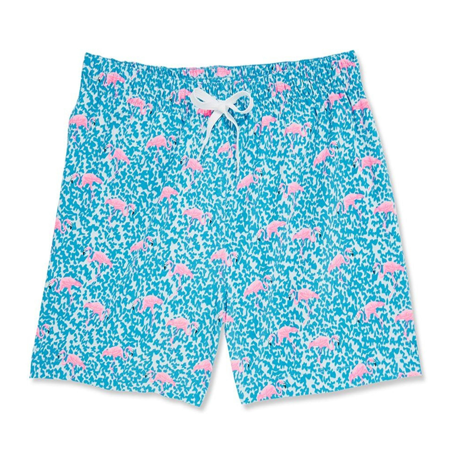 

Мужские плавки "Domingos Are For Flamingos" высотой 7 дюймов. Chubbies, Bright Blue