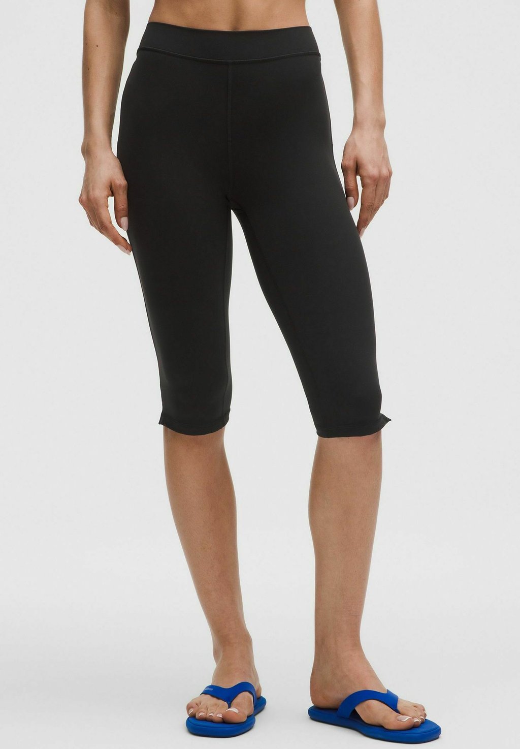 

Леггинсы GROOVE HIGH-RISE NOTCHED-HEM CROP lululemon, черный