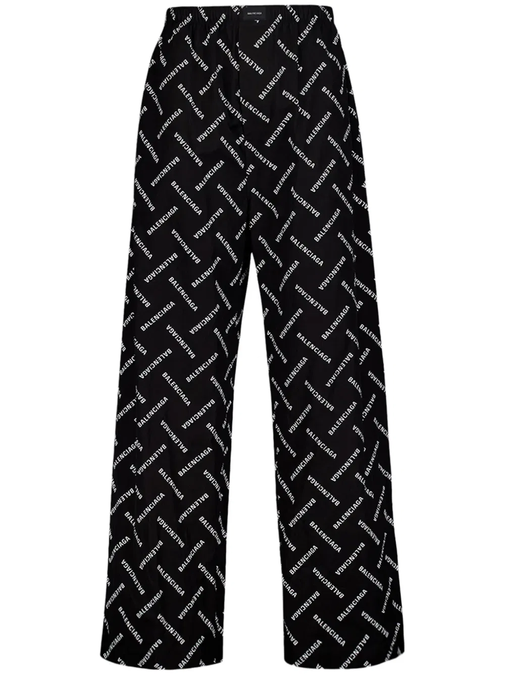 Хлопковые брюки с логотипом Balenciaga, черный