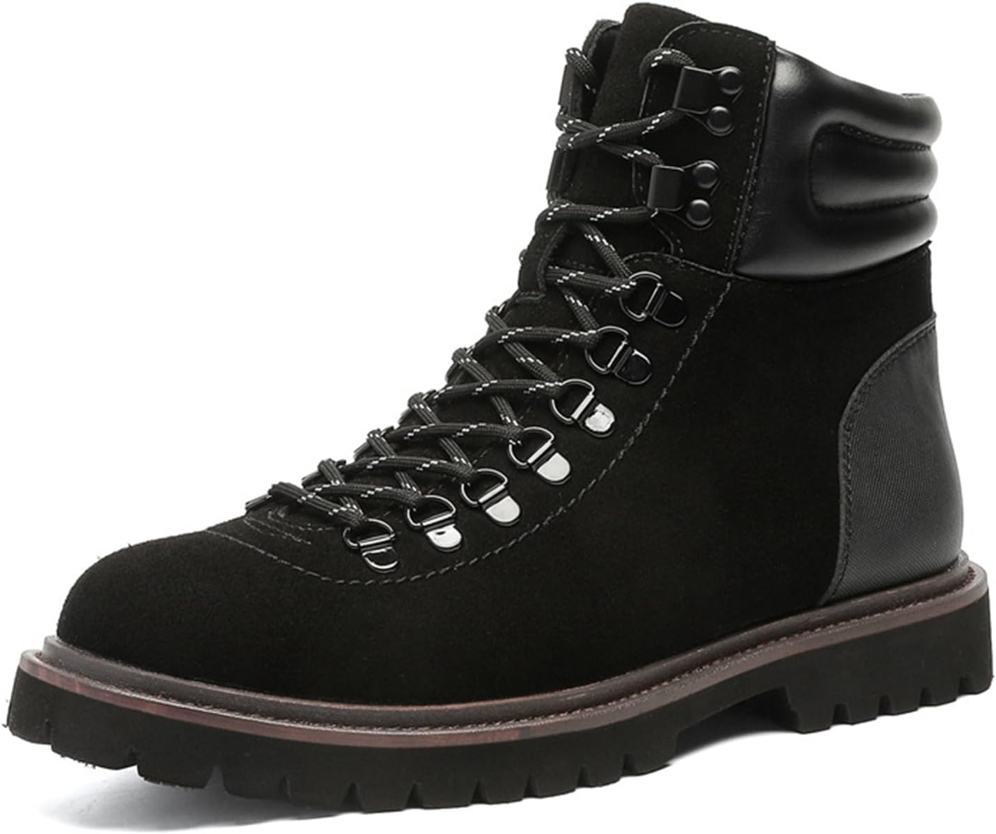 

Мужские ботинки NXNBHSL с замшевой поверхностью, округлым носком, стильные классические, удобные, на шнуровке, с нескользящей подошвой, делового стиля, для офиса и повседневной носки, черный