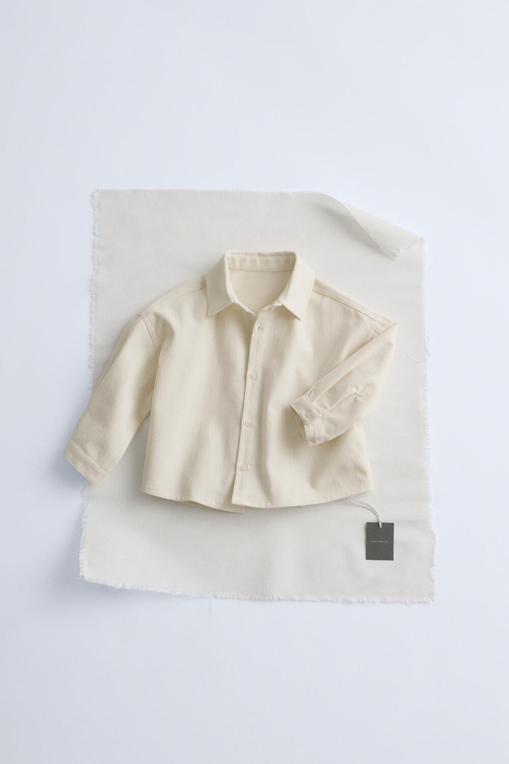 

Рубашка из хлопка ZARA, экрю
