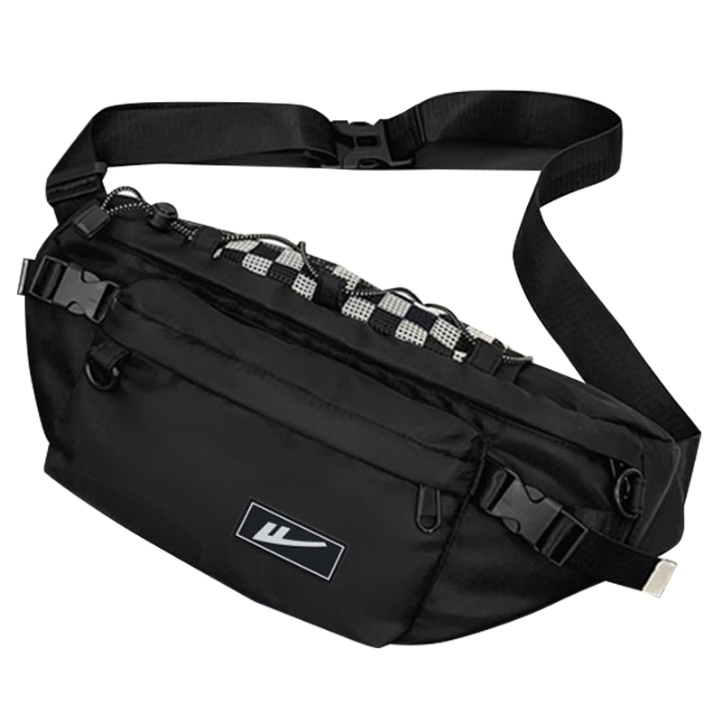 

WARRIOR Нейлоновый наплечный рюкзак унисекс черно-белый, Black[without Charm]