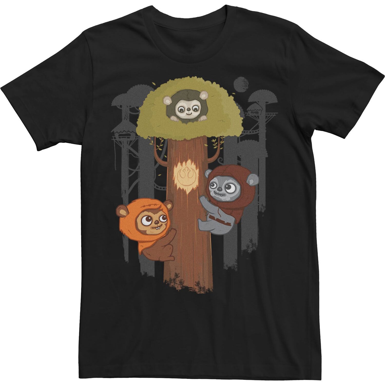 

Мужская футболка Star Wars Rebel Ewoks Pop Licensed Character, черный