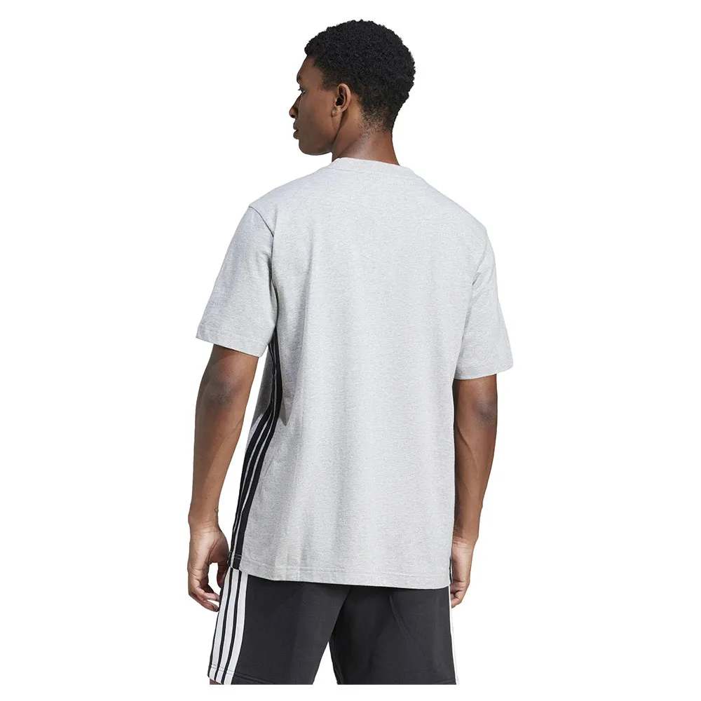 Футболка adidas Essentials 3 Stripes Single Jersey, серый — фото 2