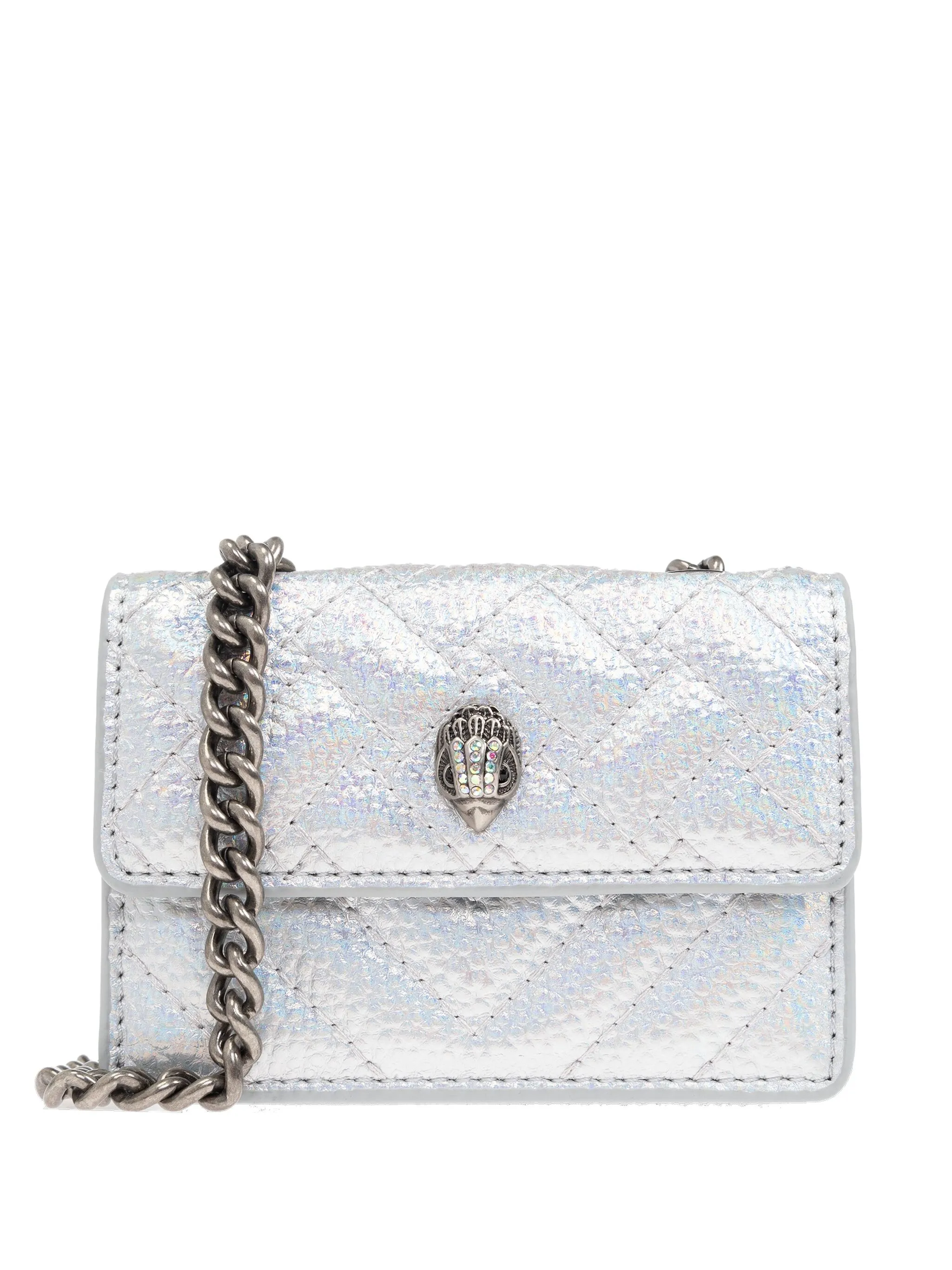 

Стеганая мини-сумка через плечо Kensington Kurt Geiger London, серебристый