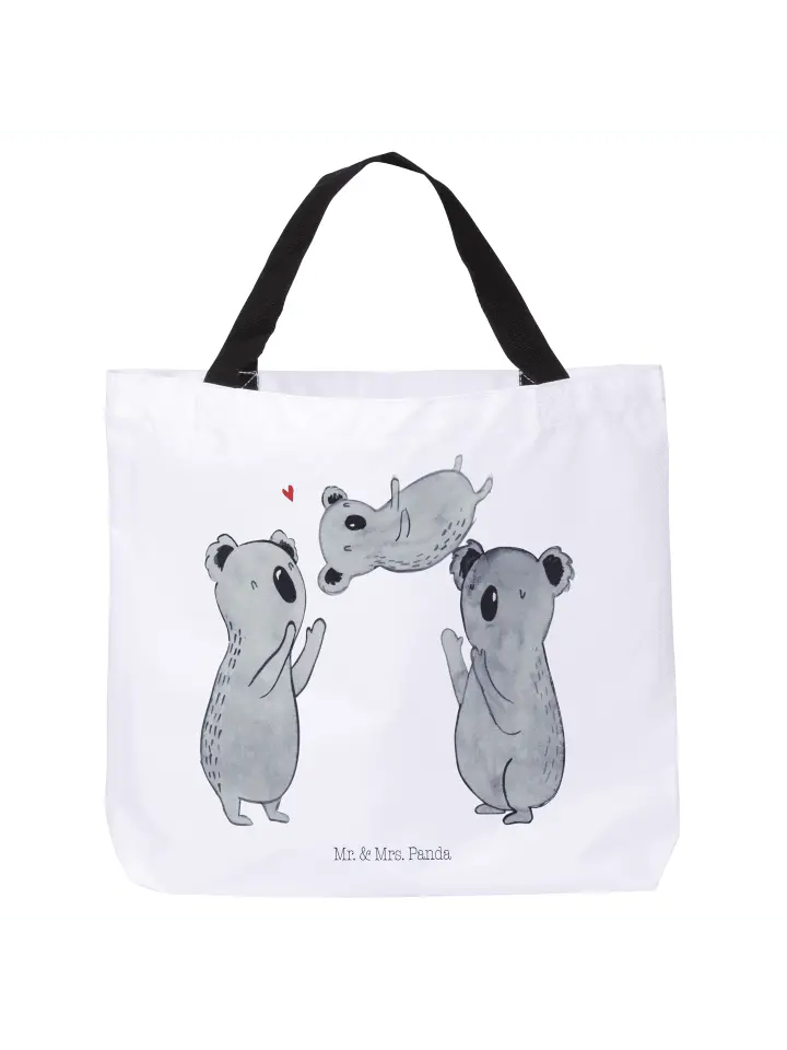 

Сумка-шоппер Mr & Mrs Panda Koalas Feiern ohne Spruch, белый