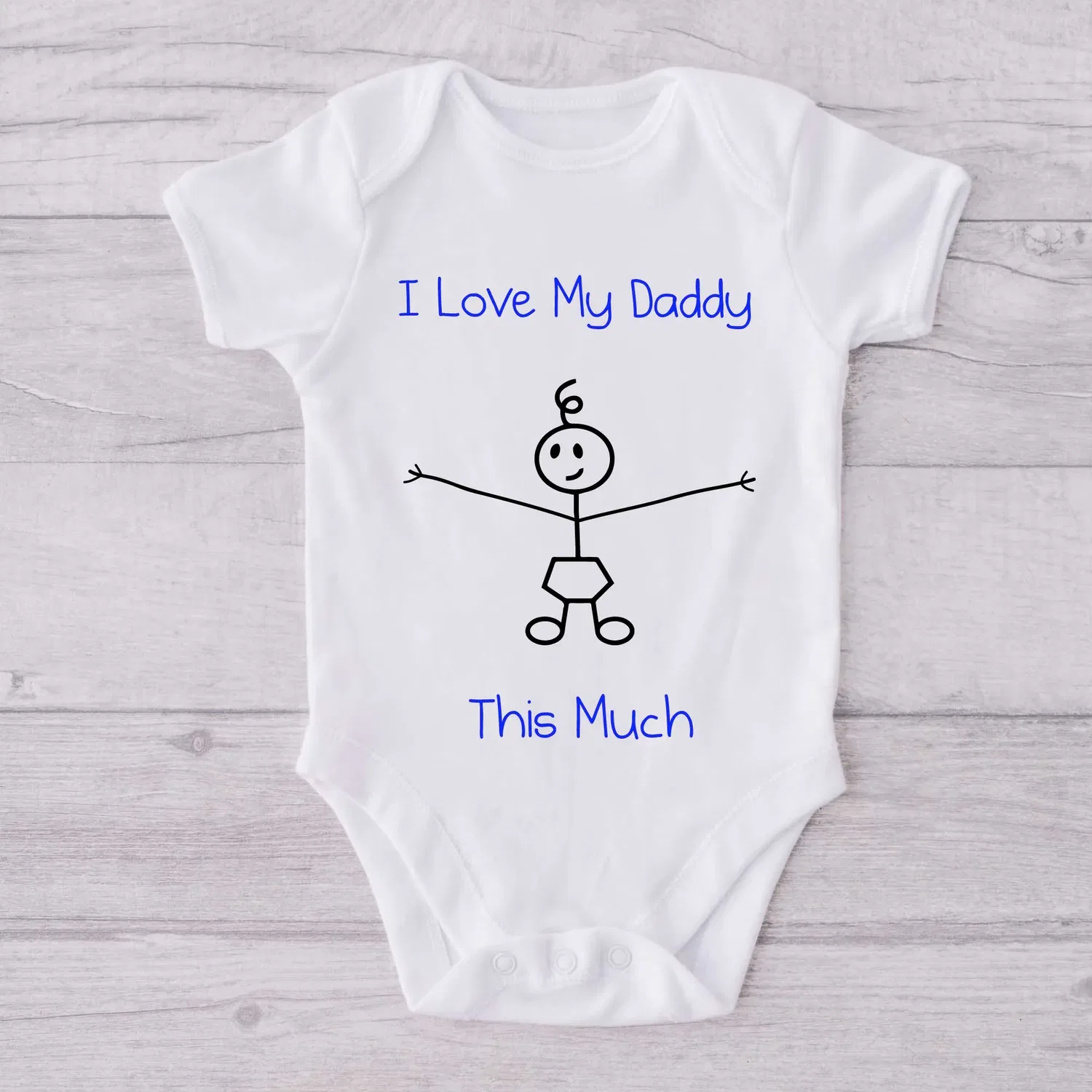 Боди для малышей 'I Love My Daddy This Much' белое 60 Second Makeover, белый — фото 2