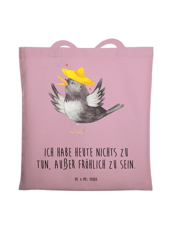 

Сумка-шоппер Rabe Sombrero с надписью пастельно-розового цвета Mr. & Mrs. Panda